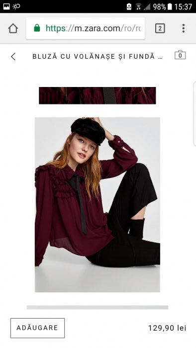 Camasa romantica cu volonase Zara