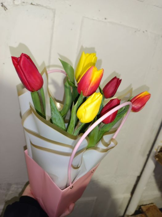 Сумочки с тюльпанами цветы