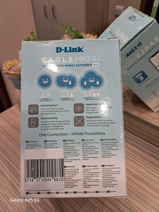 Усилвател за wifi D-LINK E15 EAGLE PRO AI AX1500