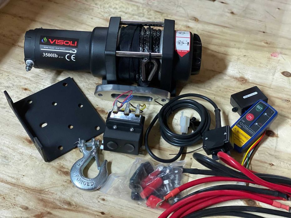 Troliu atv Visoli 3500lbs/1590kg cu cablu sintetic