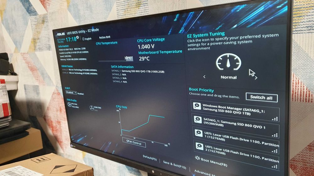 kit placa baza + i3 9100f + 8gb ddr4 + cooler