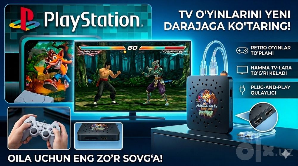 Playstation 1 endi istalgan psx o'yinlarni oson va tez va qulay