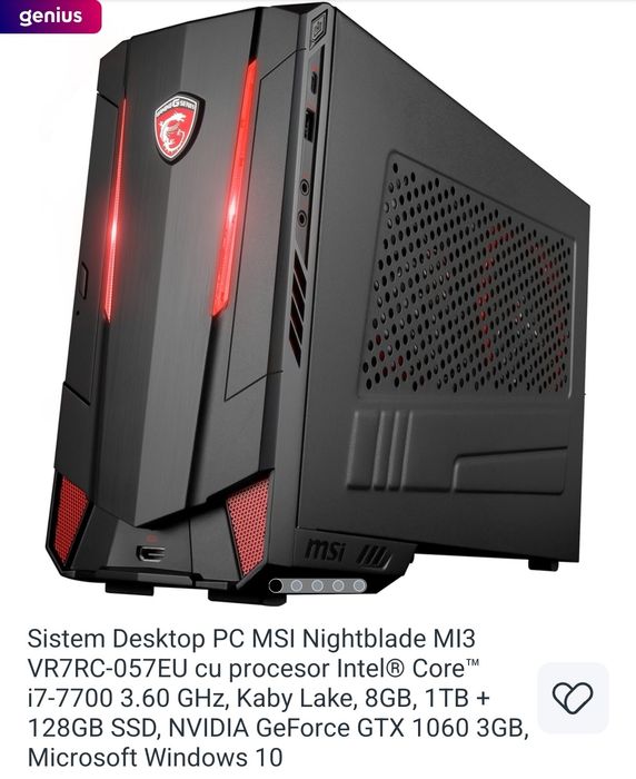 PC gaming MSI impecabil