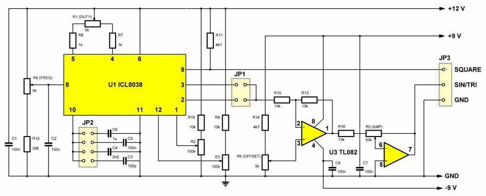Icl8038 генератор сигналов схема