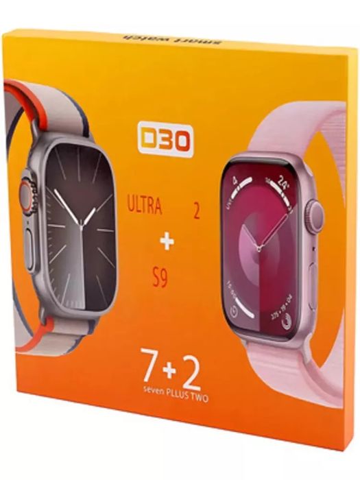 Smartwatch Ultra 2+S9, To'liq uslublar to'plami, 2 ta soat, 7 ta kamar
