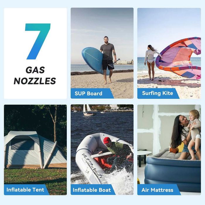 CYCPLUS интелигентна въздушна помпа за SUP с високо налягане с 7 дюзи