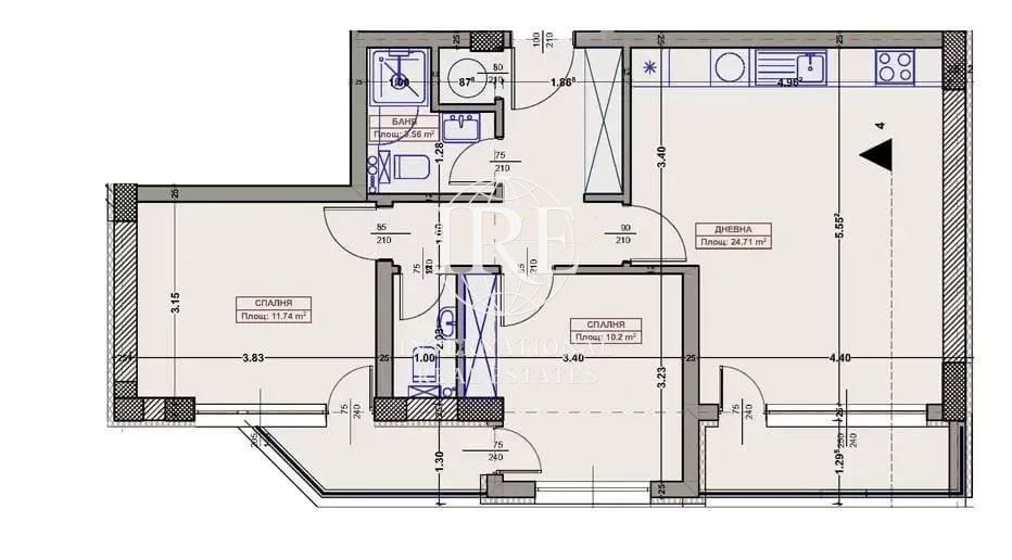 3-стаен в Варна-Възраждане 1 площ 97 цена 163000
