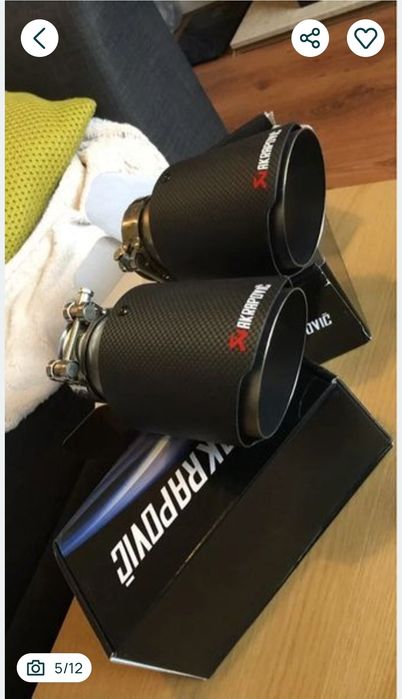 Накрайници за ауспух 2бр Akrapovic акрапович гърне AKRAPOVIC турбо гърне накрайник неръждавейка карбон спортен ауспух