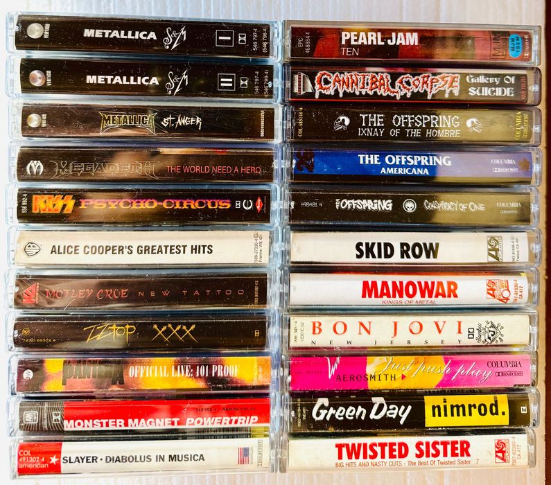 Оригинални аудио касети поп рок метъл музика
