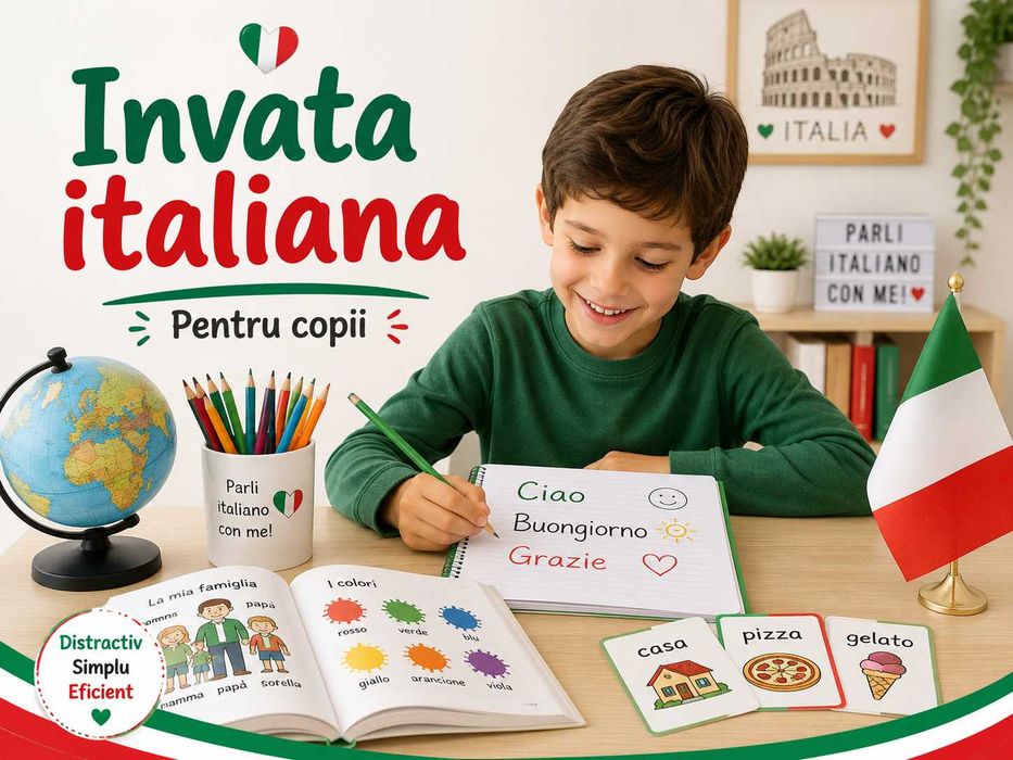 Cursuri italiana copii - primele doua cursuri gratis - cadou