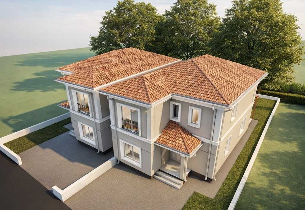 Duplex cu 4 camere despartit prin camera tehnica in Mosnita Noua