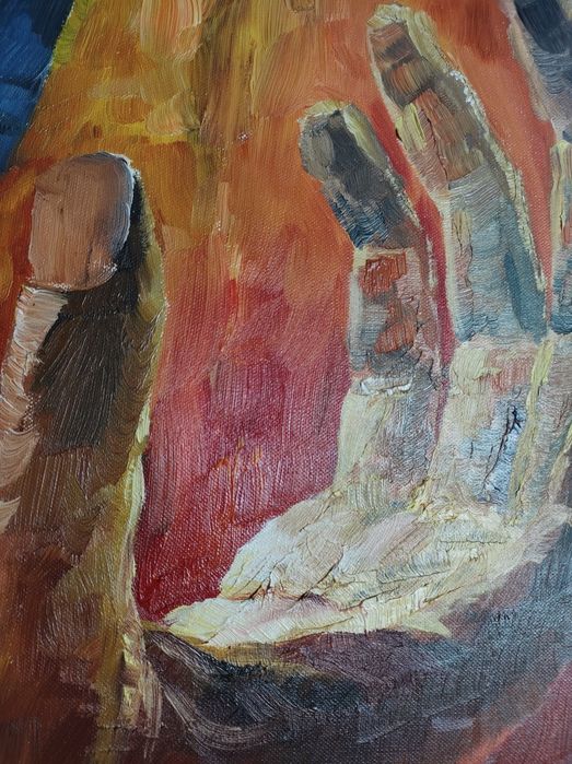 Pictura in ulei pe panza W. Hartmann " Speranta " 1