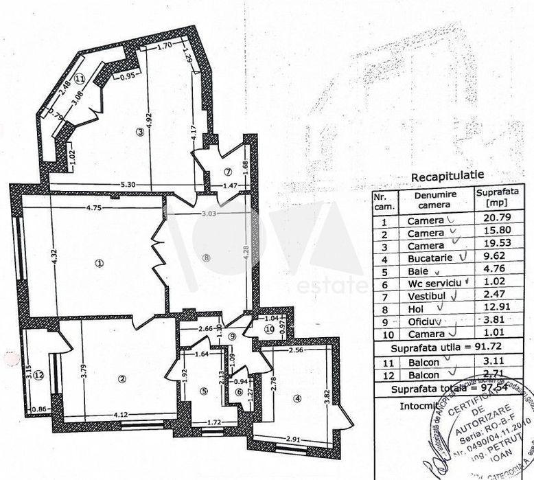 De vânzare apartament 3camere - str. Plantelor - central