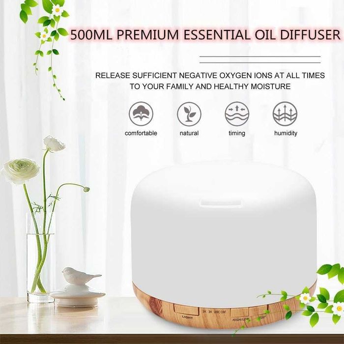 Дифузер за етерични масла Beauenty 500 мл Premium с дистанционно управление