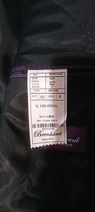 Мъжки костюм Bernhard Exclusive 52 размер