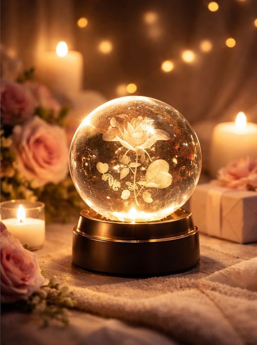 Светильник раушан гүлімен