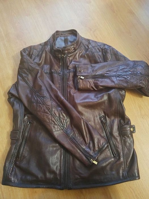 Продавам кожено яке от естествена кожа Massimo dutti XXL - като ново