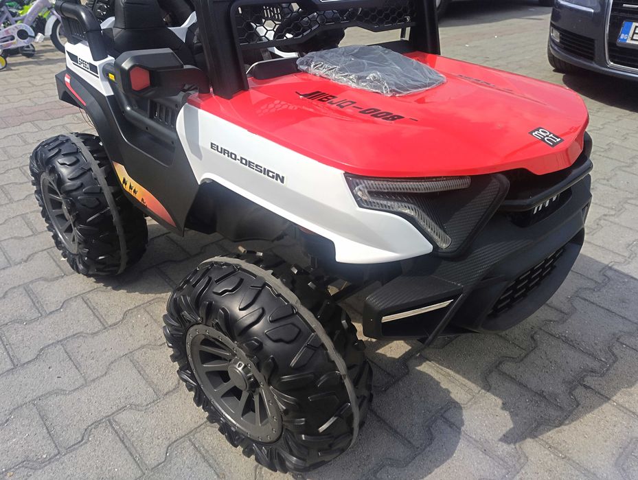 F1 Двуместен акумулаторен джип TURBO 4x4 червен