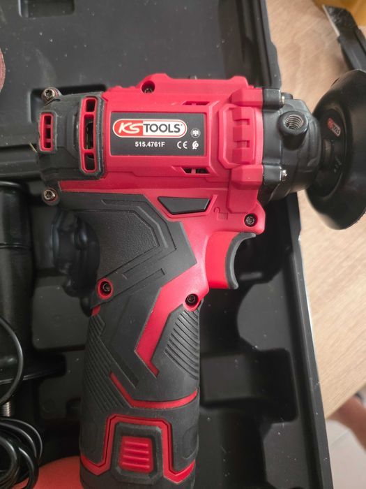 KS Tools 515.4760F Mașină de lustruit cu baterie 12V cu accesorii