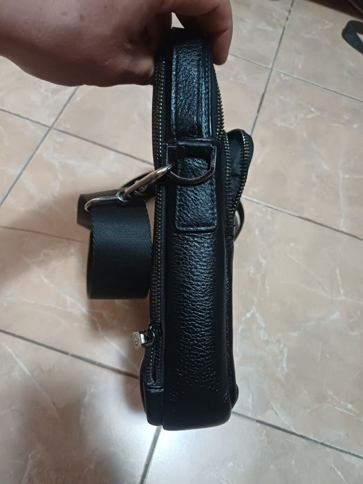 Кожанная сумка через плечо