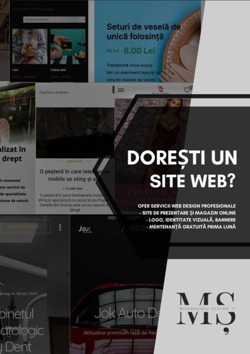Realizare site WordPress de la 300€ | Rapid, modern, ușor de administrat