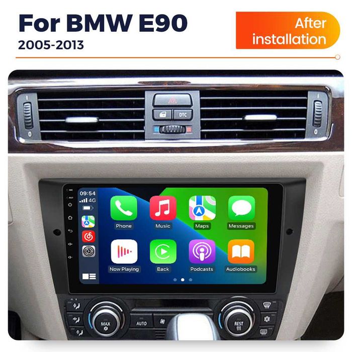 Navigatie Android 14 Bmw Seria 3 E90 91 92  1/8 Gb Waze CarPlay CAMERA