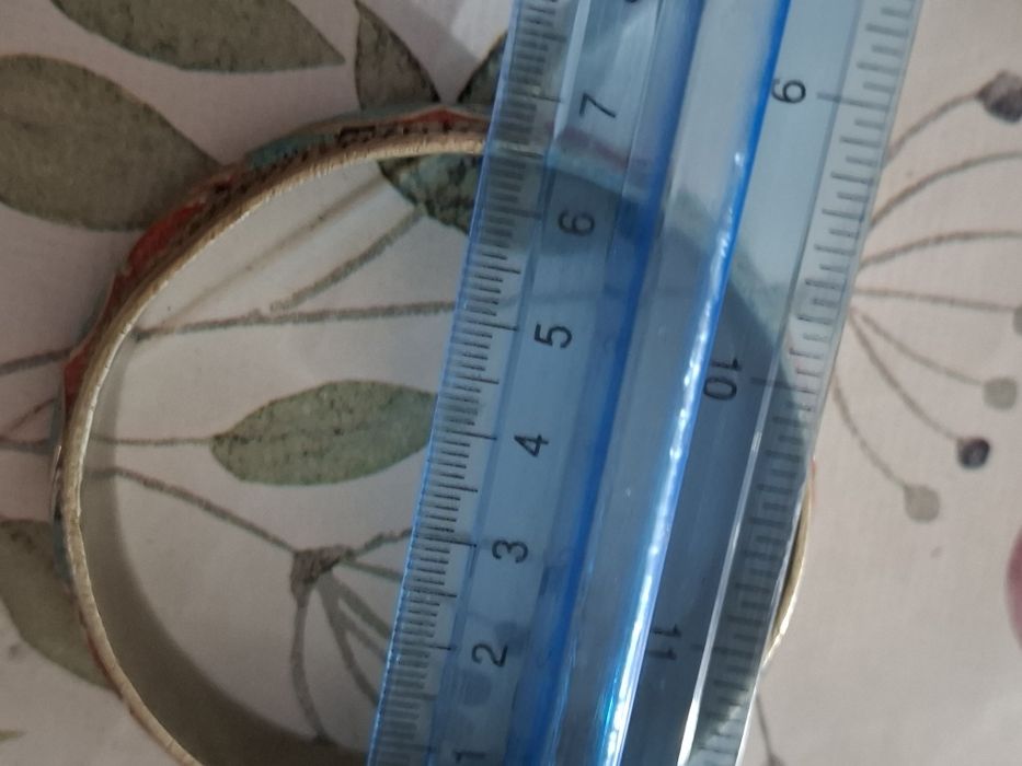 Bratara tribala argint cloisone 6.5 cm raza interioara