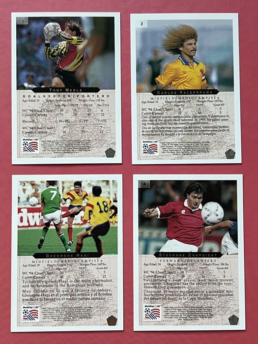 Upper Deck World Cup Usa 1994 Set Complet 25 Carduri Noi Minute Maid