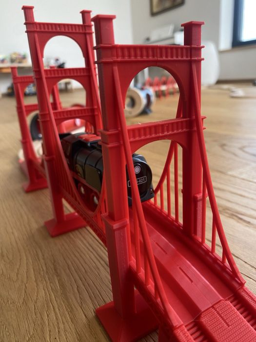 Детски мост за влакче с релси – съвместим с IKEA и BRIO, 48 см