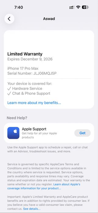 Iphone 17 pro Max cosmic orange Esim