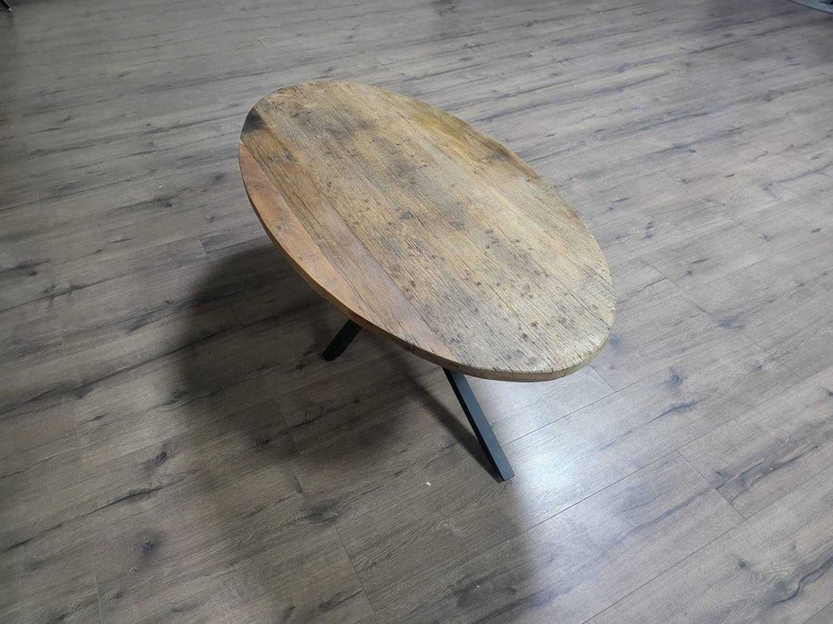 Холна масичка от дъб с метални крака - 6 броя налични