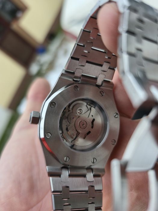 Vând Seiko "Royal Oak" Mod – Black Waffle Dial – Automatic – Nou