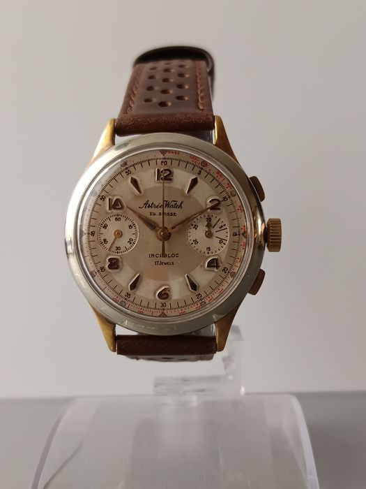 Astree Watch cronograf vintage 17 Rubine elvetian Venus 188