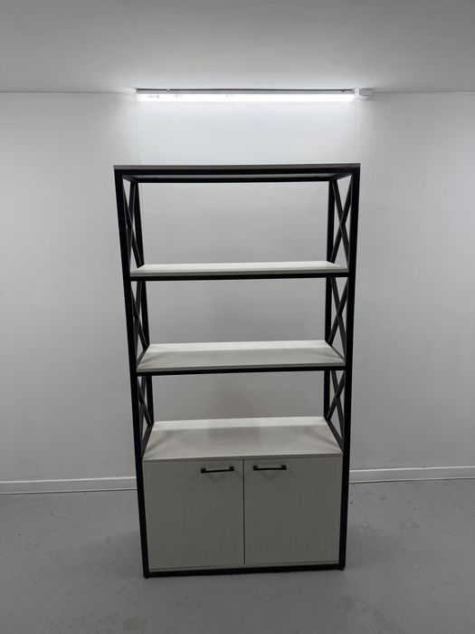 Усиленный стеллаж с тумбой в стиле лофт (бесплатная доставка)