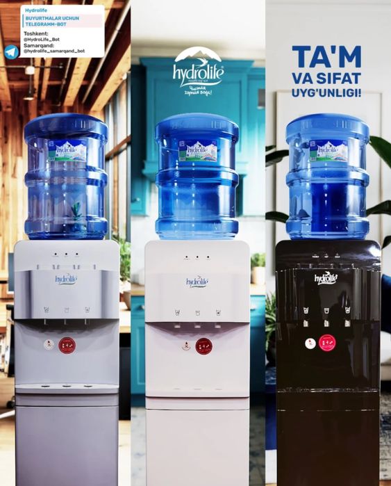 Hydrolife Toza salqin suv  endi yanada qulayroq