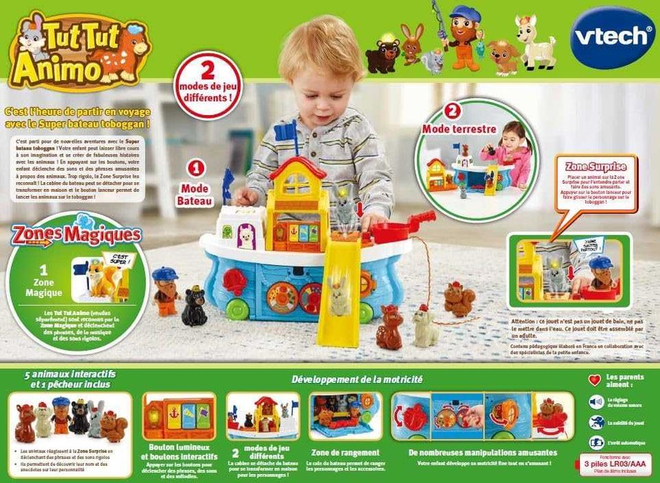 Vtech Комплект Лодка с фигури на животни със звук и светлина
