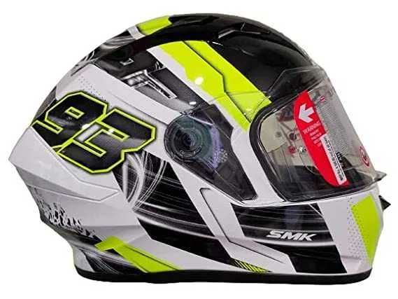 ПРОМОЦИЯ Мото каска за мотор SMK STELLAR SWAN Fluo/White NEW,