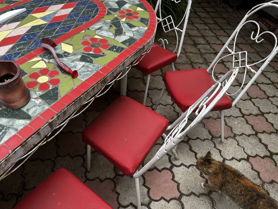 Стол и стулья для сада ручная работа