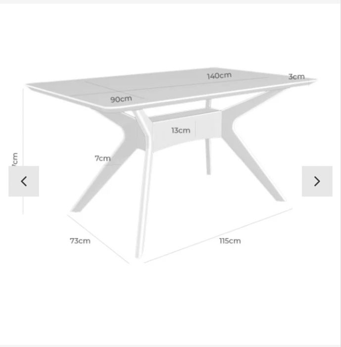 Masa de dining Somcasa 140x90 cm