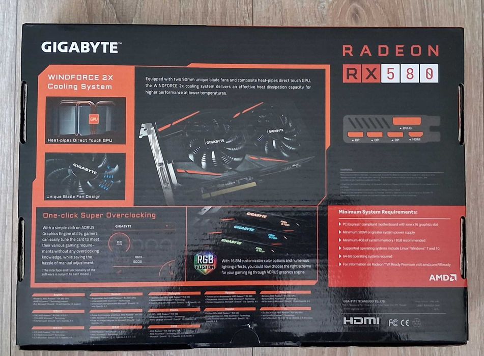 Видео карта Gigabyte RX 580 - 4GB