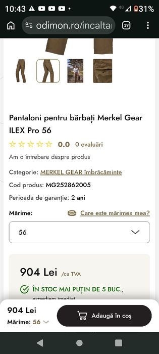 Pantaloni vanatoare trekking Merkel Gear