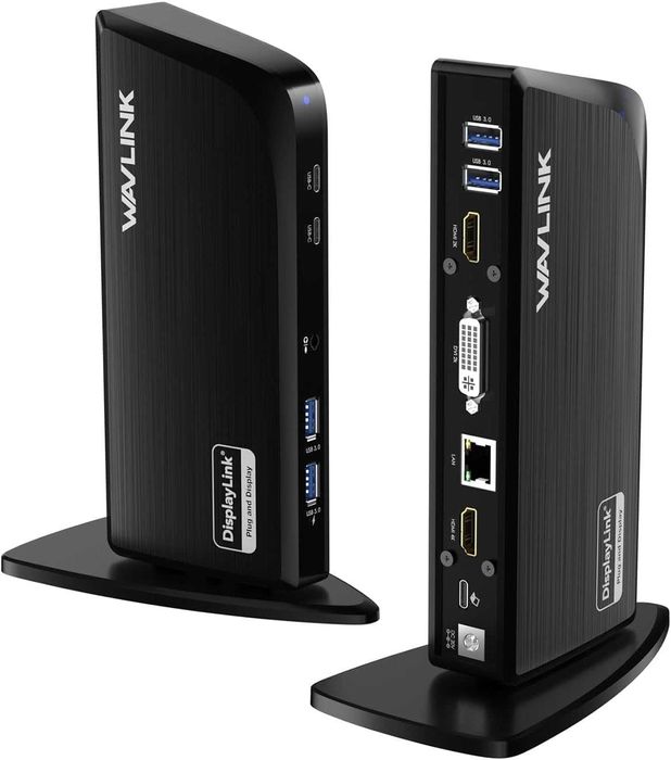 Докинг станция WAVLINK DisplayLink 13-в-1 USB-C, 4K HDMI, 2K HDMI, DVI