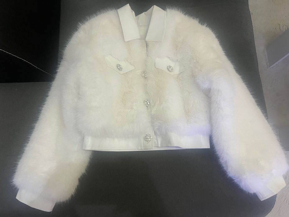 Дамско яке Бял косъм