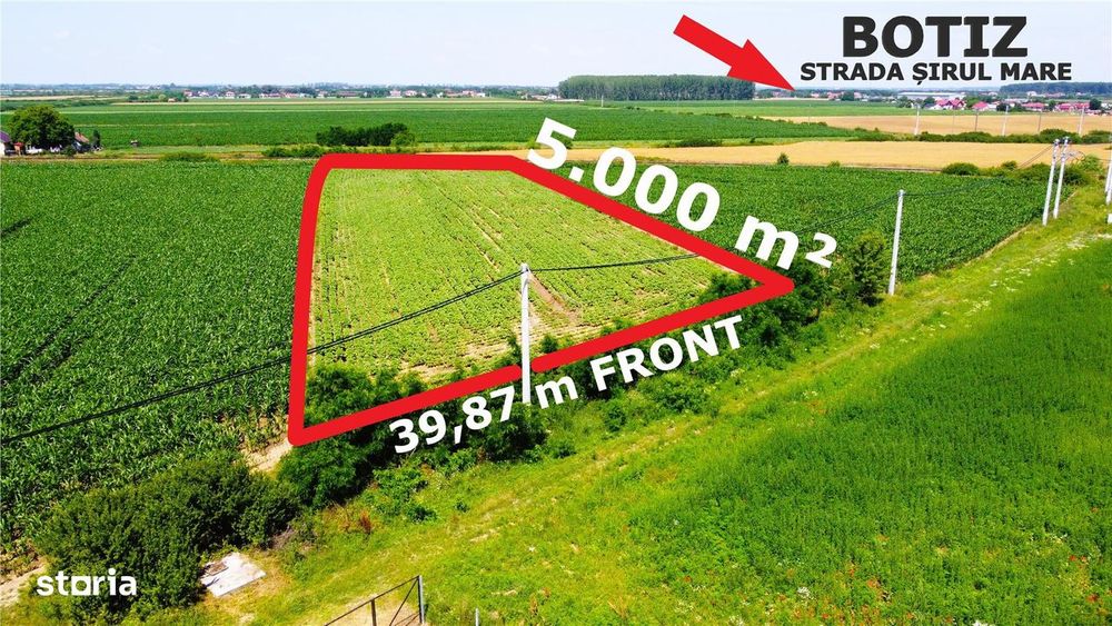 Teren extravilan - 5.000 m² in Botiz | 3 km de Satu Mare