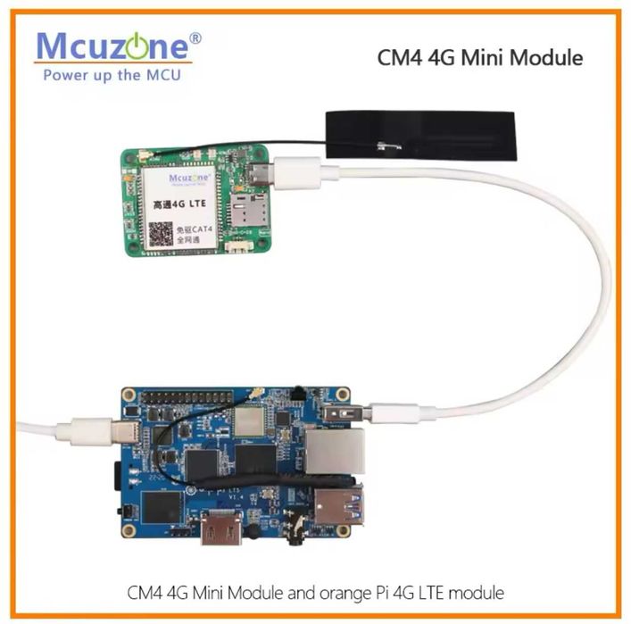Modem internet 4G RASPBERRY Pi CAT4, interfață USB-C 1.25 4pin