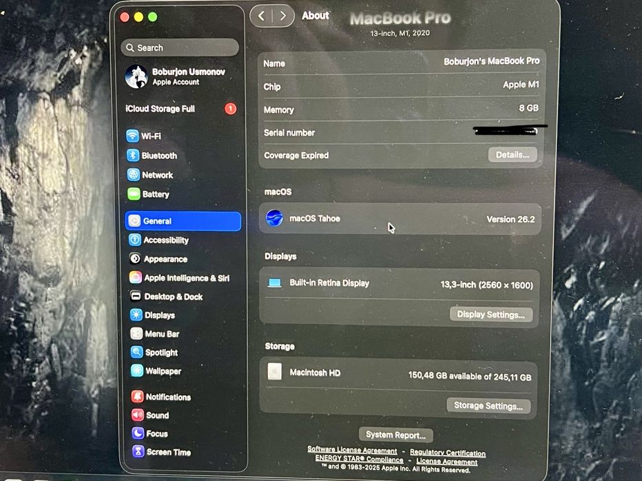 Macbook pro M1 sotiladi yoki obmen