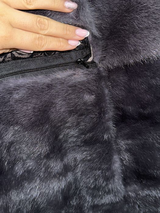 Шуба норковая графит