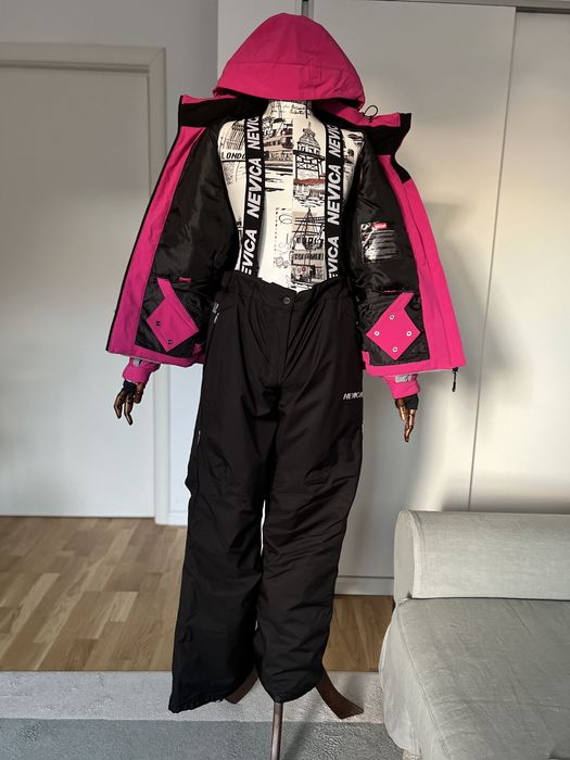 Costum de ski Nevica 10000 mm negru gri roz Recco M-L UK 12