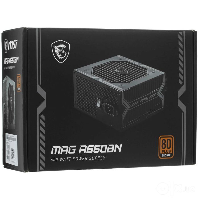 - Блок питания MSI MAG A650BN 650W (80 PLUS Bronze)