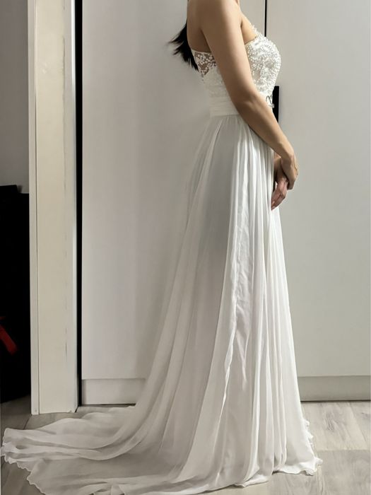 Платье вечернее узату белое